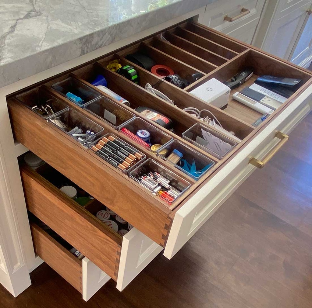 Walnut Drawers from ShelfGenie